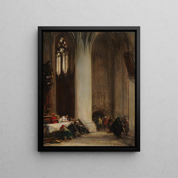 La Communion - Eugène Isabey — kehystetty taideteos seinällä