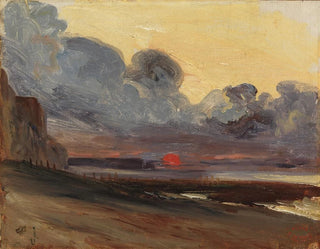Auringonlasku Normandian rannikolla - Eugène Isabey — näkymä teoksesta