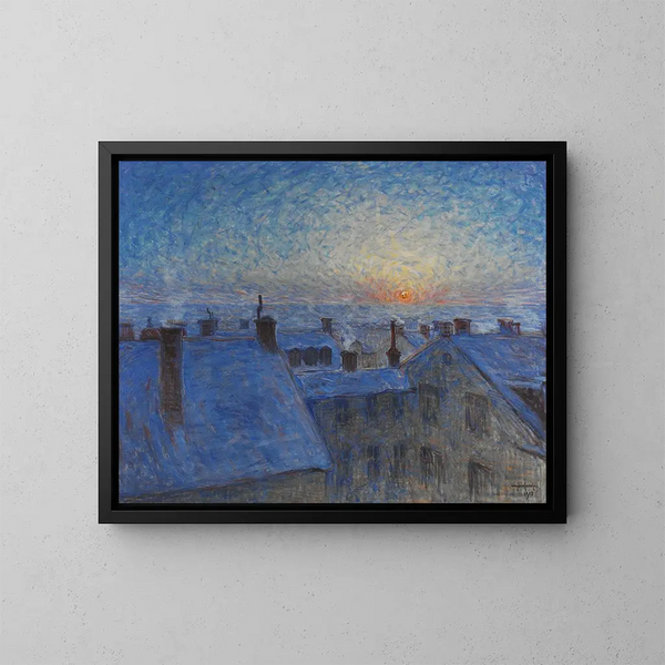 Auringonnousu katoilla, Stockholm-malli - Eugène Jansson — kehystetty taideteos seinällä