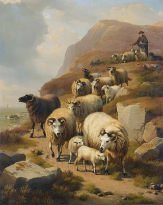 Eugne Joseph Verboeckhoven - A Shepherd And His Flock.webp