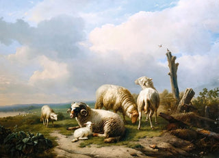 Eugne Joseph Verboeckhoven - Sheep In A Landscape.webp