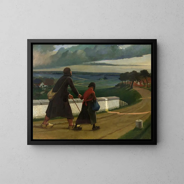 Le aveugle - Eugène Laermans — kehystetty taideteos seinällä