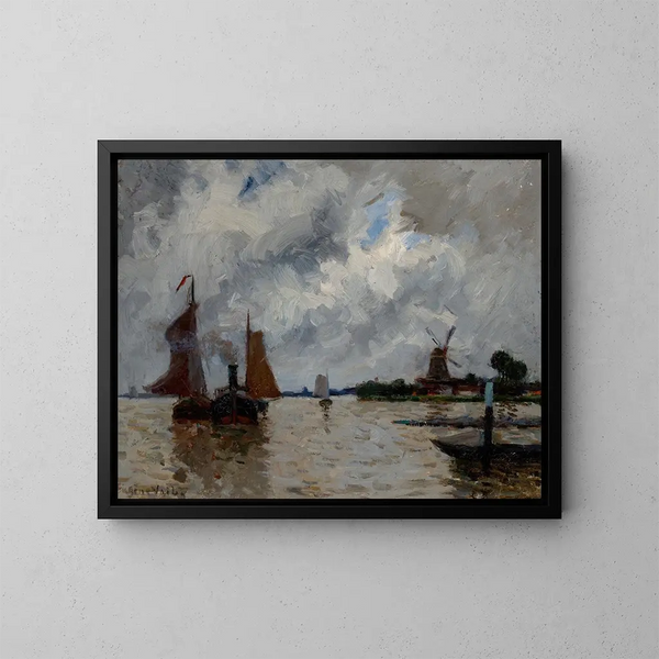 Dordrecht - Eugène Vail — kehystetty taideteos seinällä