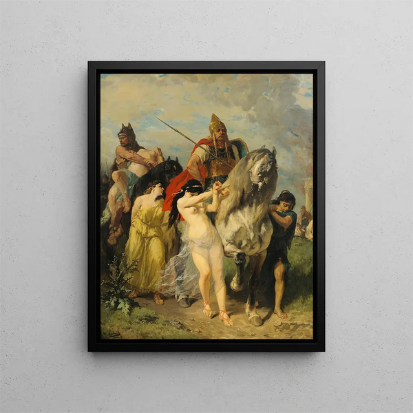 L'invaasio - Évariste Vital Luminais — kehystetty taideteos seinällä