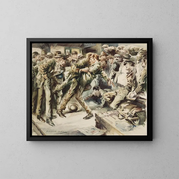 Bowling le joueur de boules - Everett Shinn — kehystetty taideteos seinällä