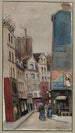Rue Beaubourgista Rambuteaun kadulta - F. Seguin — näkymä teoksesta