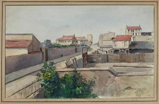 F Sguin - Vue vol doiseau de lemplacement des abattoirs de Vaugirard prise de limpasse Carlier.webp