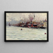 Istanbul Portti Galata-alueen maalaus - Fausto Zonaro — kehystetty taideteos seinällä