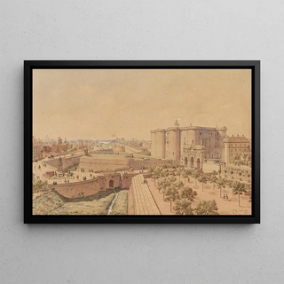 Fdor Hoffbauer - La Bastille en 1740 vue du ct du bastion.webp