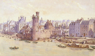 Fdor Hoffbauer - La Tour de Nesle et lHtel de Gungaud Htel de Nevers en 1650.webp