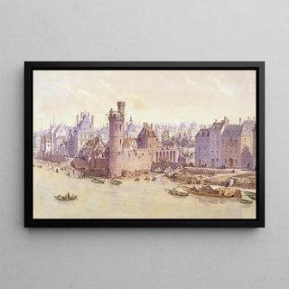Fdor Hoffbauer - La Tour de Nesle et lHtel de Gungaud Htel de Nevers en 1650.webp
