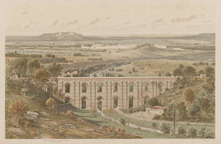Fdor Hoffbauer - Lutce au BasEmpire aqueduc dArcueil au premier plan palais et citadelle larrire plan.webp
