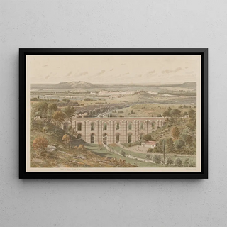 Fdor Hoffbauer - Lutce au BasEmpire aqueduc dArcueil au premier plan palais et citadelle larrire plan.webp
