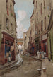 Rue Saint-Médard vuonna 1905 kohti rue Mouffetardia - Fédor Hoffbauer — näkymä teoksesta