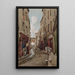 Rue Saint-Médard vuonna 1905 kohti rue Mouffetardia - Fédor Hoffbauer — kehystetty taideteos seinällä