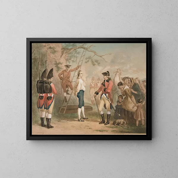 Nathan Halen viimeiset sanat - Felix O. C. Darley — kehystetty taideteos seinällä
