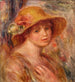 Nainen olkihatussa - Pierre-Auguste Renoir — näkymä teoksesta