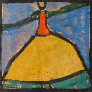 Femme aux bras écartés en jupe jaune - Egon Schiele