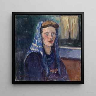 Femme avec un foulard bleu - Broncia Koller-Pinell