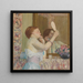 Nainen peilin kanssa - Frederick Carl Frieseke — kehystetty taideteos seinällä