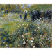 Maalauksen jäljennös Naismaalaus sateenvarjon kanssa puutarhassa - Pierre-Auguste Renoir