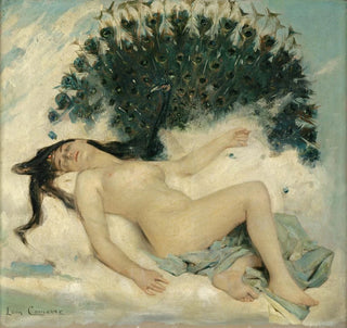 Femme endormie avec un paon - Léon François Comerre