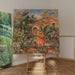 Maalauksen jäljennös Naisten ja koiran maisemassa - Pierre-Auguste Renoir