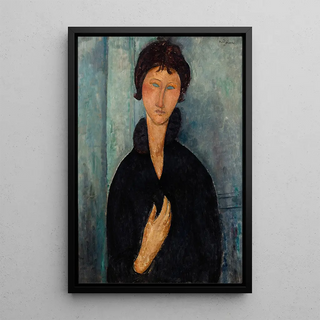 Reproduction tableau | La Femme aux yeux bleus - Amedeo Modigliani | Poster - Toile - Aluminium