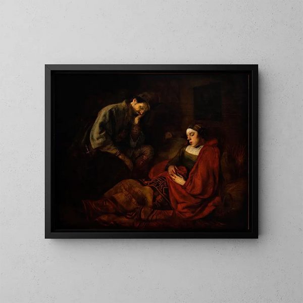 La Sainte Famille - Ferdinand Bol — kehystetty taideteos seinällä