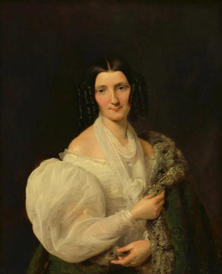 Ferdinand Georg Waldmller - Barbara von Schickh als Braut von Wolfgang Ritter von Manner.webp