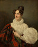 Dame en robe blanche - Ferdinand Georg Waldmüller — näkymä teoksesta