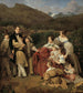 Le notaire Dr. Josef August Eltz avec son épouse Caroline née Schaumburg et leurs huit enfants à Ischl - Ferdinand Georg Waldmüller — näkymä teoksesta