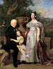 Le conseiller princier d'Esterházy Mathias Kerzmann avec sa seconde épouse Maria Helena née Mikolischtz et sa fille Maria - Ferdinand Georg Waldmüller — näkymä teoksesta