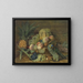 Luontoaiheinen still life papukaijan kanssa - Ferdinand Georg Waldmüller — kehystetty taideteos seinällä