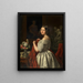 Nuori nainen vessassa - Ferdinand Georg Waldmüller — kehystetty taideteos seinällä