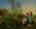 Promenade printanière vers l'église - Ferdinand Georg Waldmüller — näkymä teoksesta