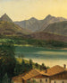 Lac Wolfgangsee avec le massif du Dachstein - Ferdinand Georg Waldmüller — näkymä teoksesta