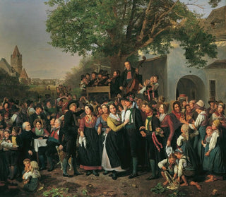 Mariage paysan en Basse-Autriche - Ferdinand Georg Waldmüller — näkymä teoksesta