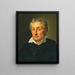 Portrait d'un gentleman aux cheveux blancs ondulés - Ferdinand Georg Waldmüller — kehystetty taideteos seinällä