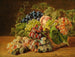 Luontoaiheinen still life persikoilla ja viinirypäleillä - Ferdinand Georg Waldmüller — näkymä teoksesta
