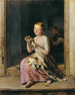 Ferdinand Georg Waldmller - The wreath winder.webp