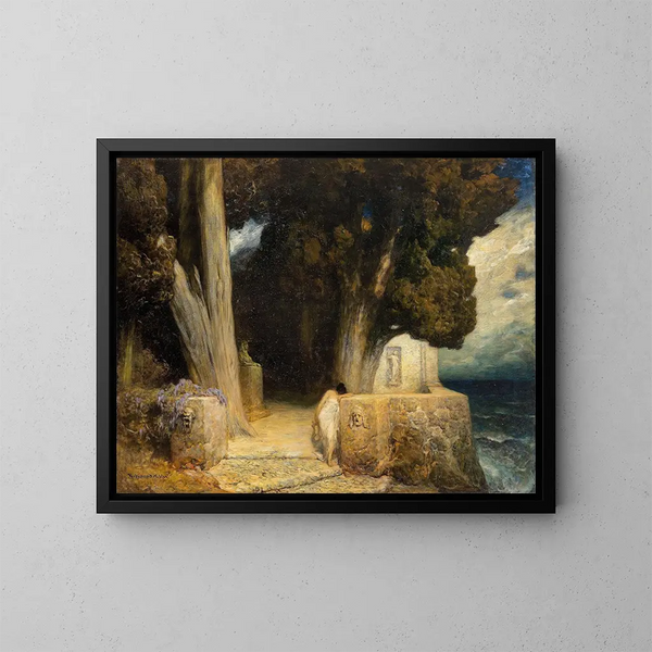 Sappho - Ferdinand Keller — kehystetty taideteos seinällä