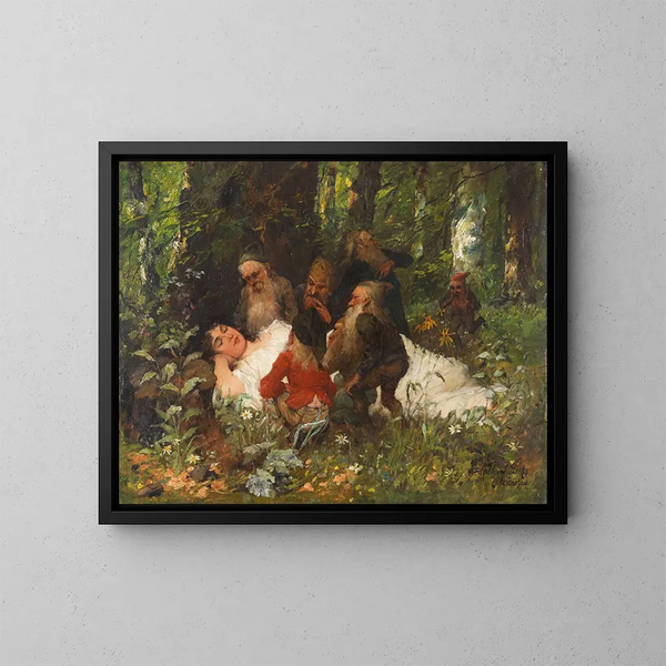 Blanche-Neige - Ferdinand Leeke — kehystetty taideteos seinällä