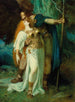 Wotanin hyvästien Brünhildelle - Ferdinand Leeke — näkymä teoksesta