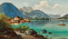 Näkymä Weissenbach am Attersee - Ferdinand Lepié — näkymä teoksesta