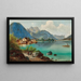 Näkymä Weissenbach am Attersee - Ferdinand Lepié — kehystetty taideteos seinällä