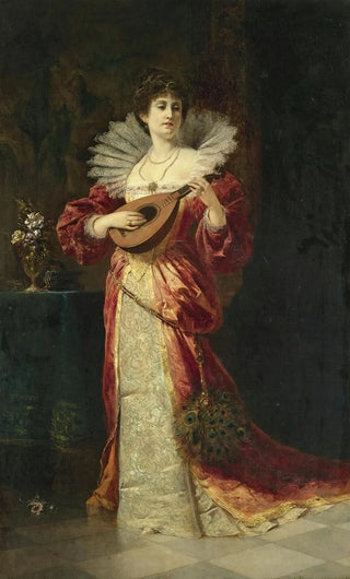 Ferdinand Wagner Jnr - Lady with lute.webp