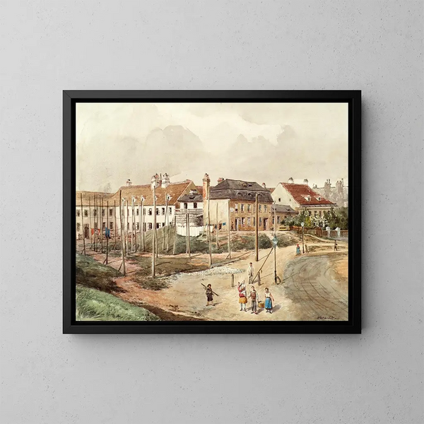 Place de construction vorstédtique - Ferdinand Weckbrodt — kehystetty taideteos seinällä