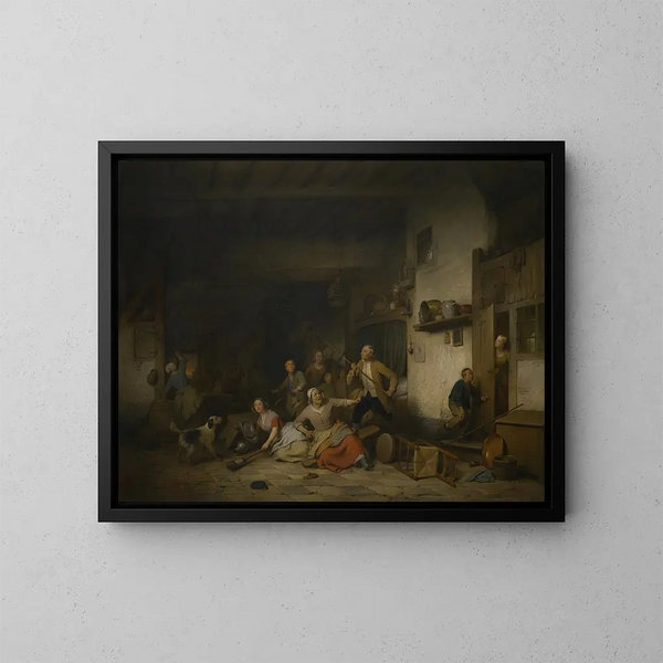 La Chauve-souris - Ferdinand de Braekeleer — kehystetty taideteos seinällä