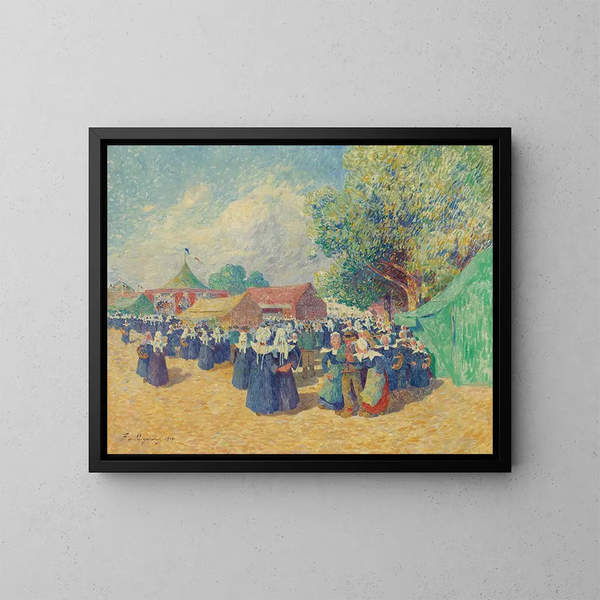 Fête foraine en Bretagne - Ferdinand du Puigaudeau — kehystetty taideteos seinällä